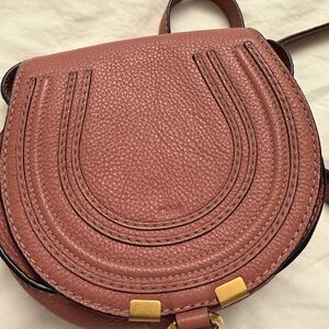 Chloe Pink Leather Marcie Mini Crossbody